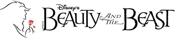 Horizontal logo for Disney's Beauty and the Beast at Broxbourne Civic Hall